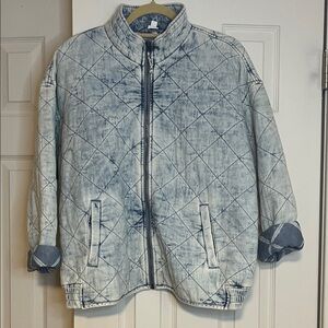 GAP Quilted Denim Oversized Jacket